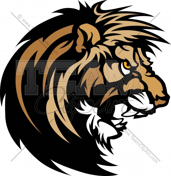 Lion Head Mascot Clip Art