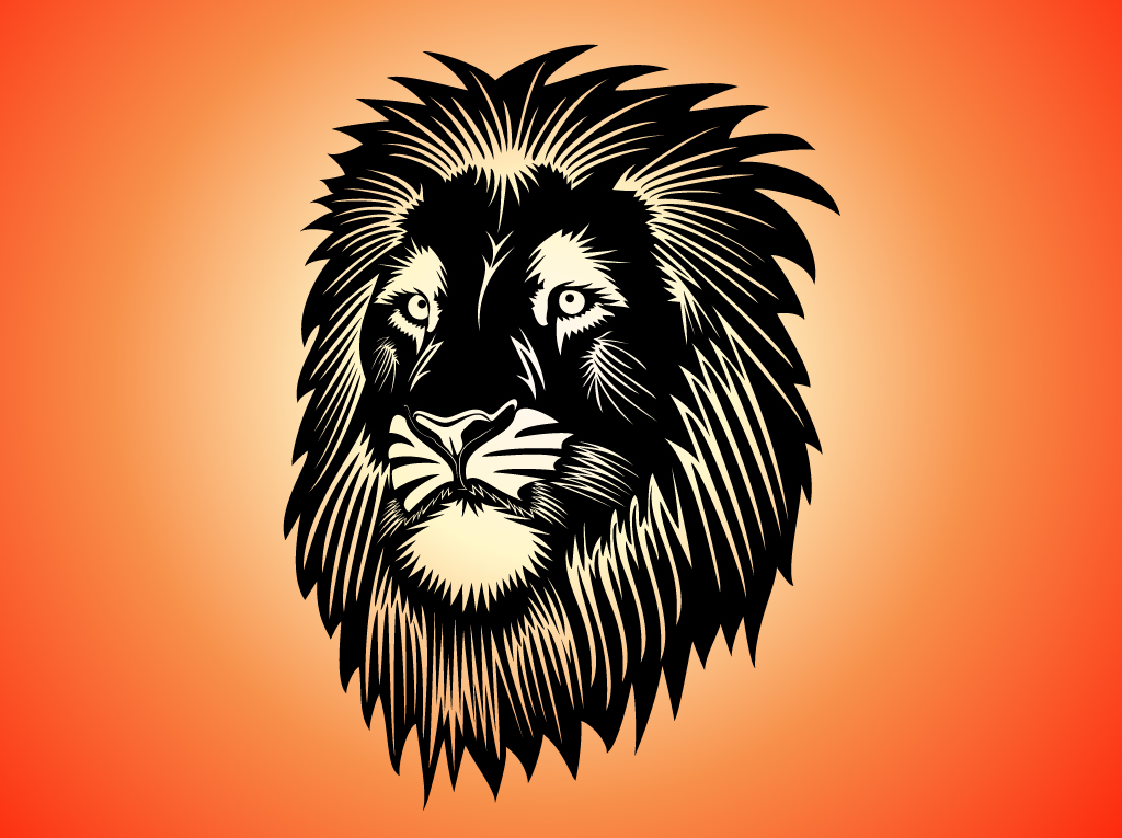 Lion Head Vector