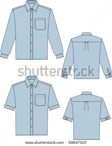 Long Sleeve Shirt Button Up Vectors