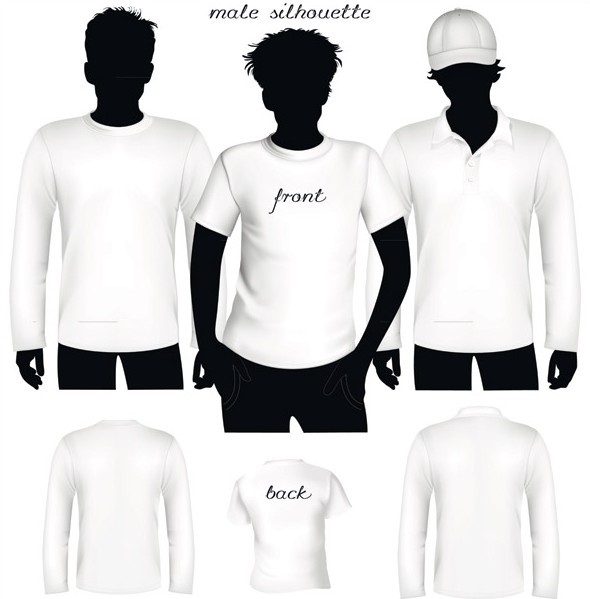 Long Sleeve Shirt Template Vector