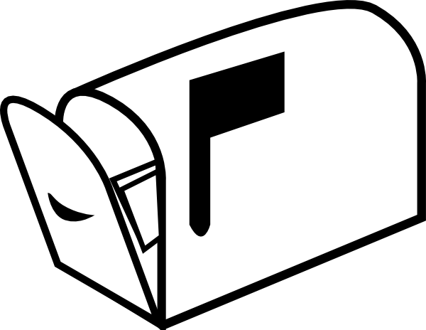 Mailbox Clip Art Black and White Mailbox Clip Art Black and White