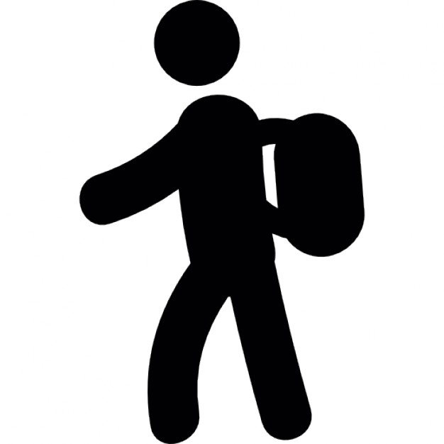 Men Carrying Bags On Back