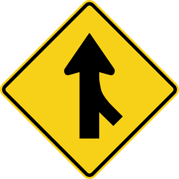 Merge Traffic Sign Merge Traffic Sign
