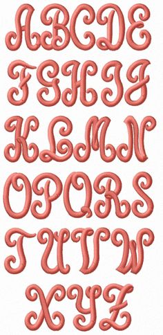 Monogram Embroidery Font Alphabet