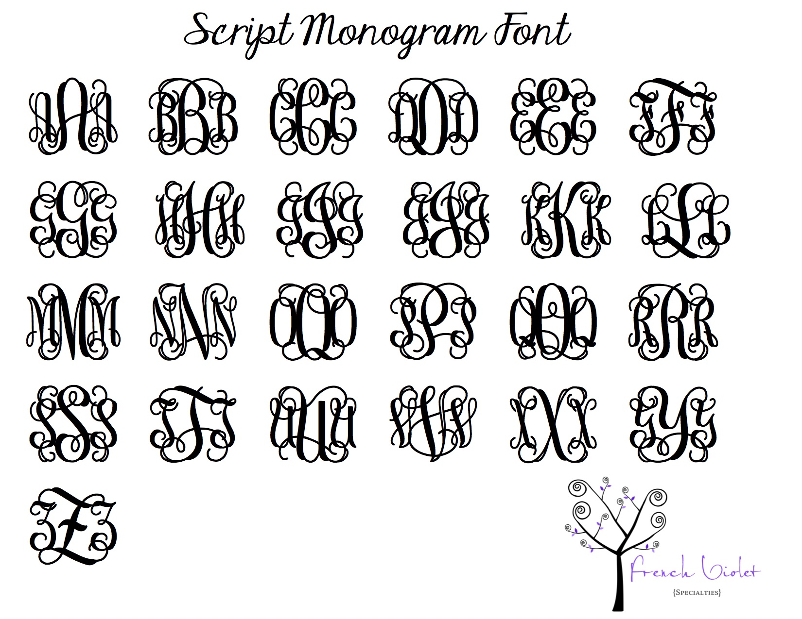 Monogram Script Font