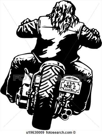 Motorcycle Clip Art Illustration