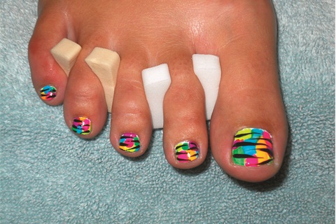 Neon Toe Nail Designs 2014