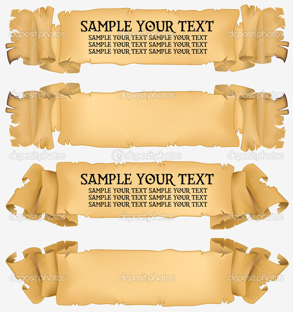 Old Scroll Banner Vector