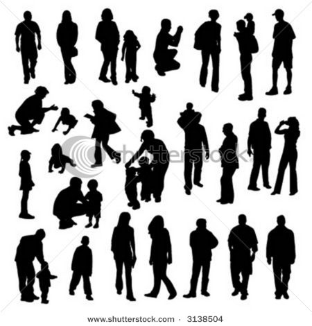 People Silhouette Vector Clip Art