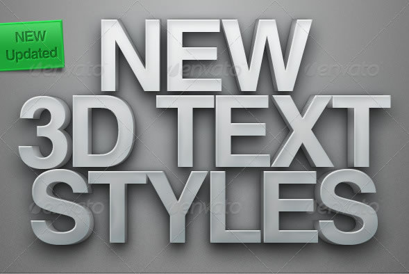 Photoshop 3D Text Styles Photoshop 3D Text Styles