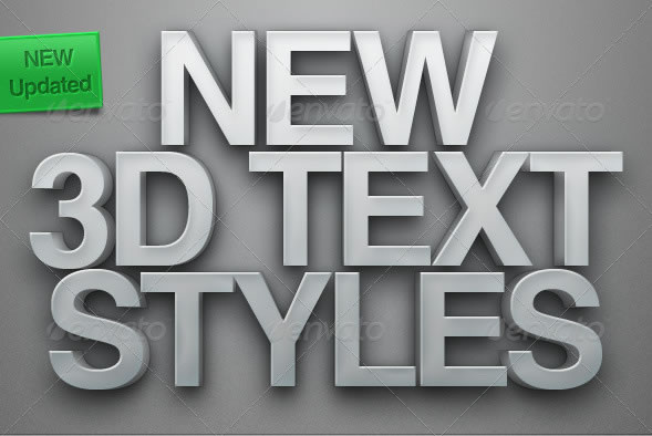 Photoshop 3D Text Styles