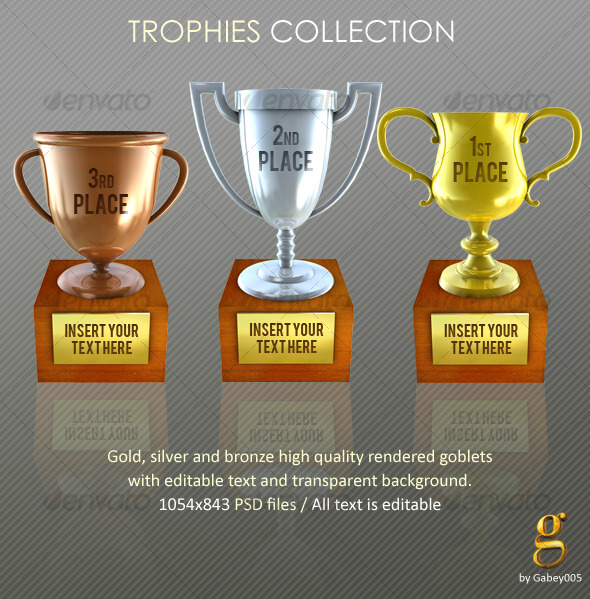 Platinum Gold Silver Bronze Trophies