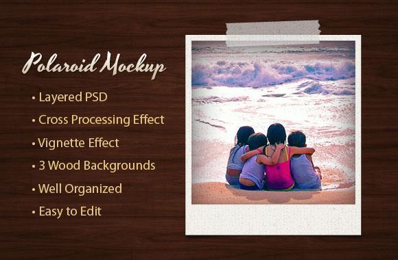 Polaroid Frames PSD Templates