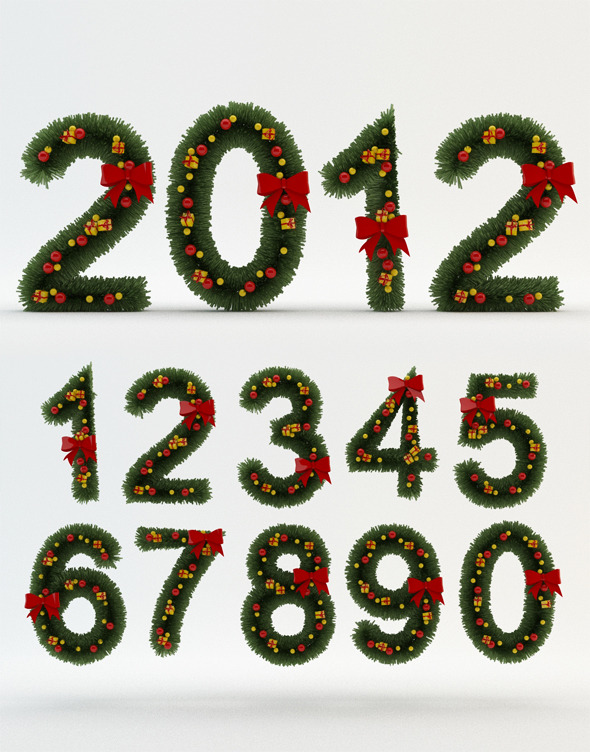 Printable Christmas Numbers Printable Christmas Numbers