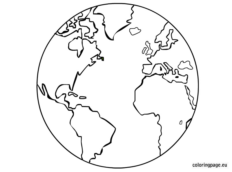 Printable Earth Template Coloring Page