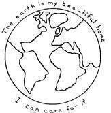 Printable Earth Template Coloring Page