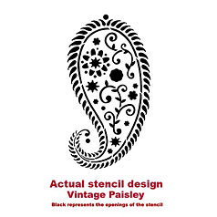 Printable Paisley Stencil Designs