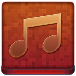 Red Folder Icon Music