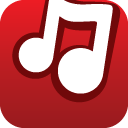 Red Music Note Icon Red Music Note Icon