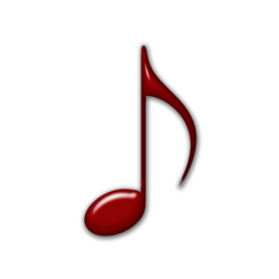 Red Music Note Icon Red Music Note Icon