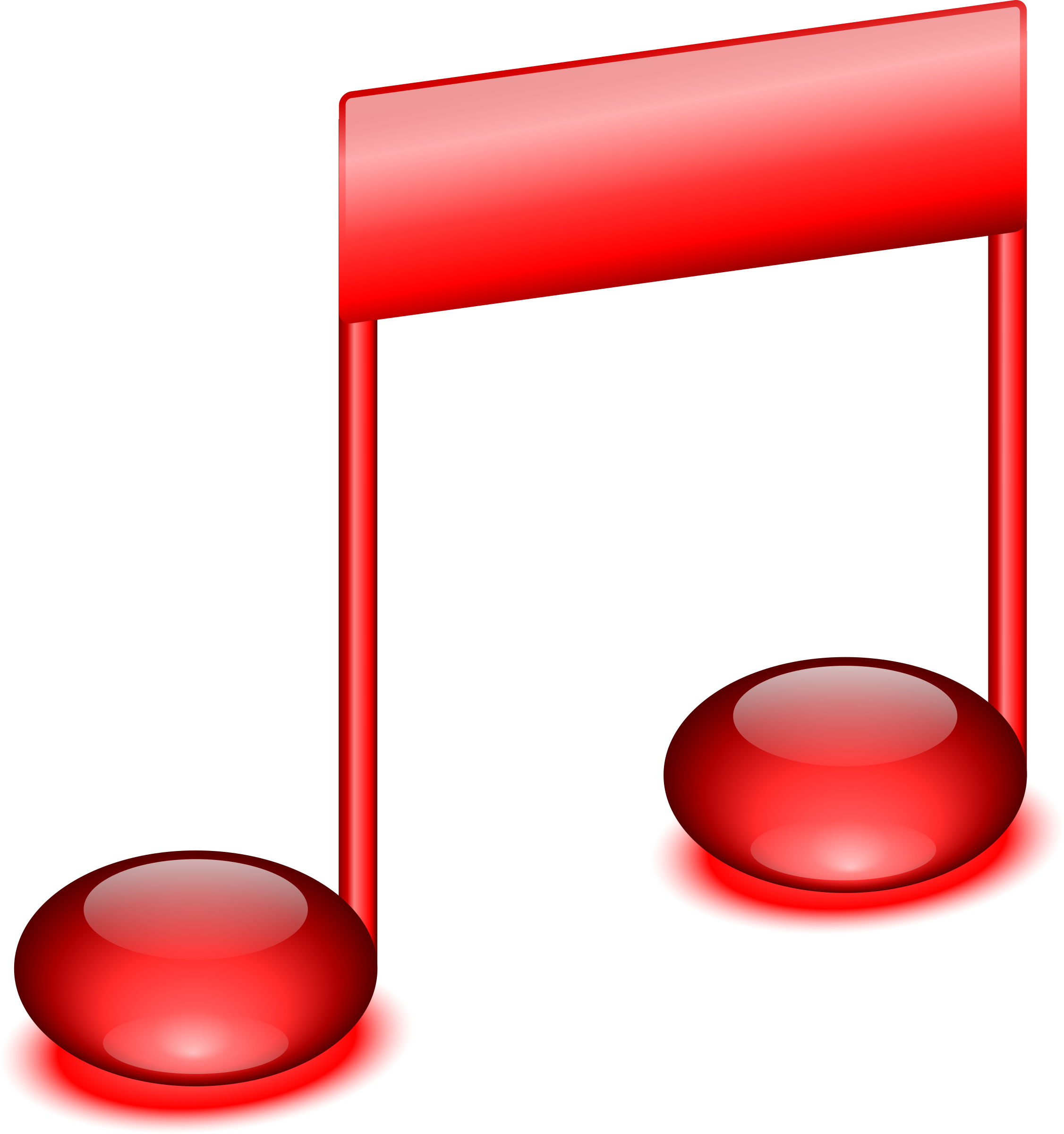 Red Music Notes Clip Art