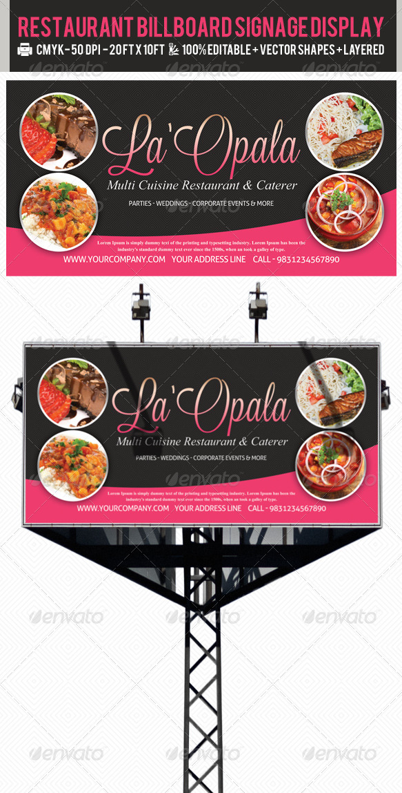 Restaurant Billboard Design