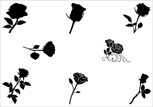 Rose Silhouette Vector