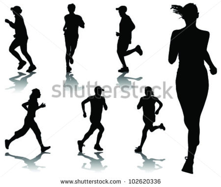 Running Silhouette Vector