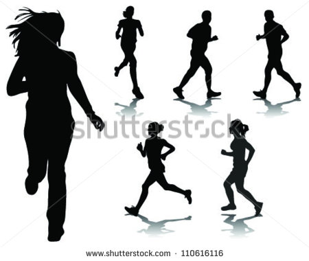 Running Silhouette Vector