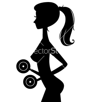 Running Woman Silhouette Vector