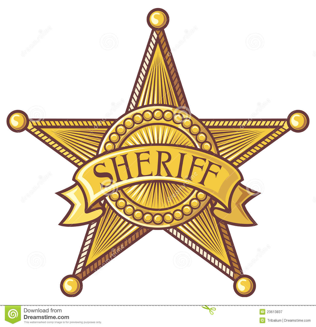 Sheriff Badge Vector Art