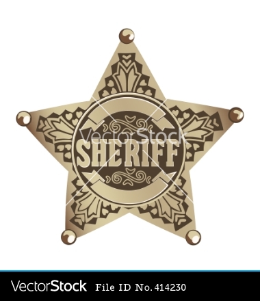 Sheriff Star Badge Vector