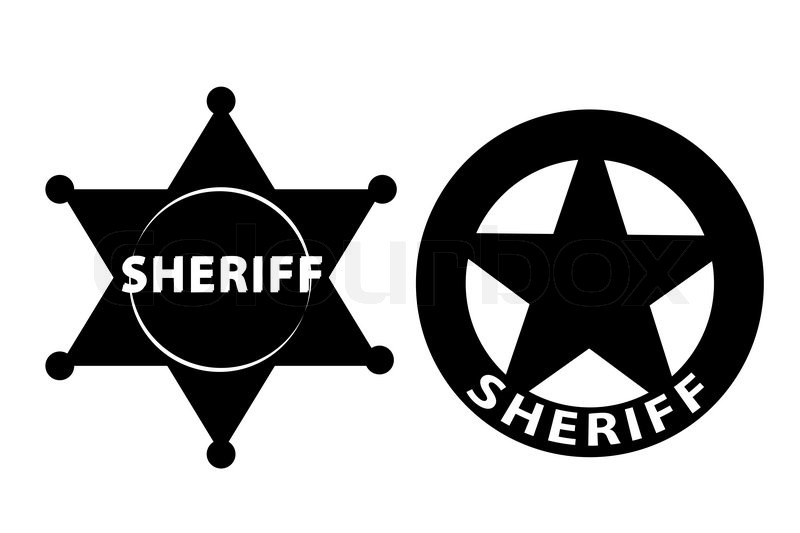 Sheriff Star Clip Art Black and White