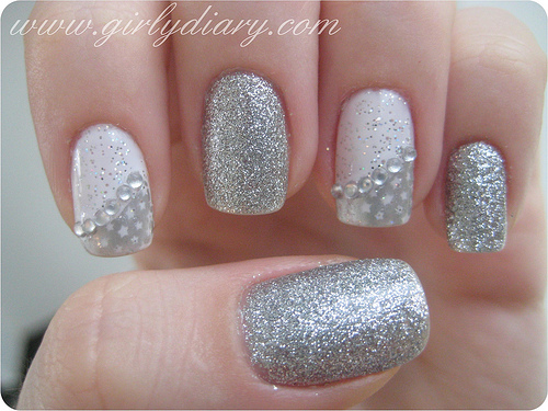 Silver Nail Art