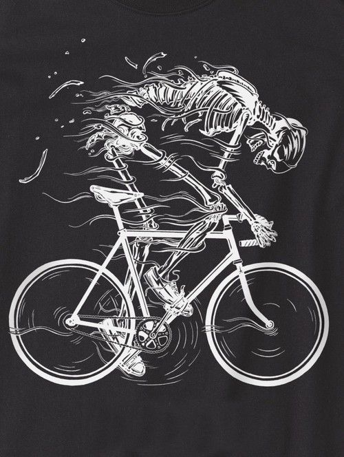 Skeleton Riding Bike