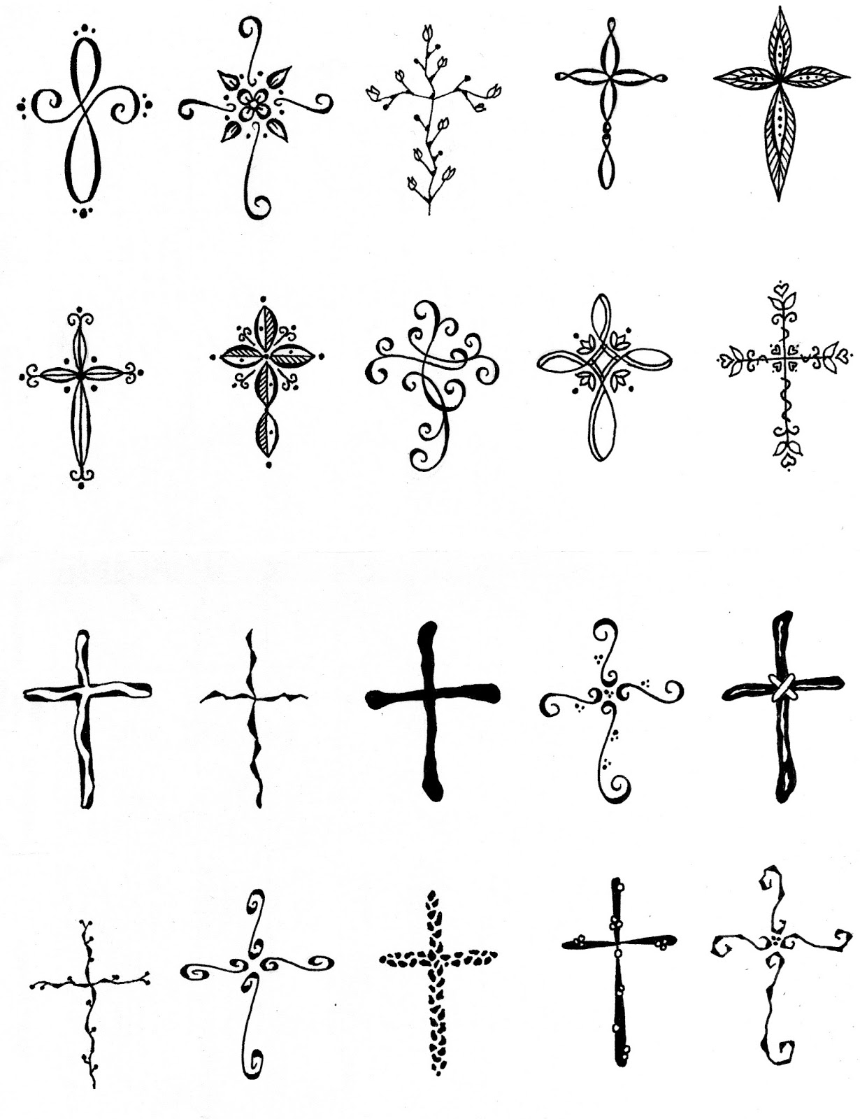 Small Cross Tattoo Design
