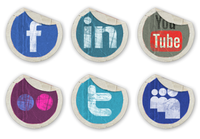 Social Media Facebook Twitter YouTube Icons