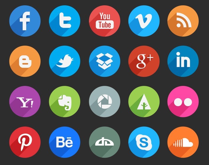 Social Media Icons Circle