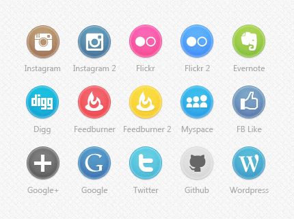 Social Media Icons Circle