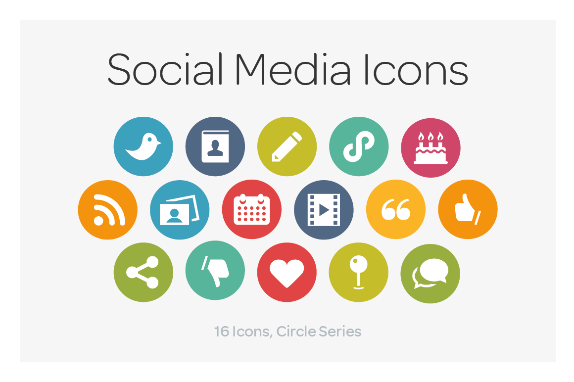 Social Media Icons Circle