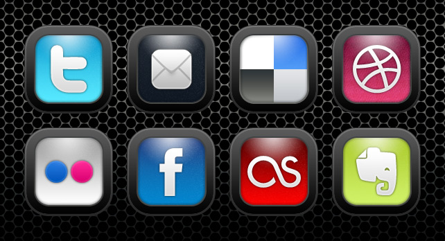 Social Networking Icons Black