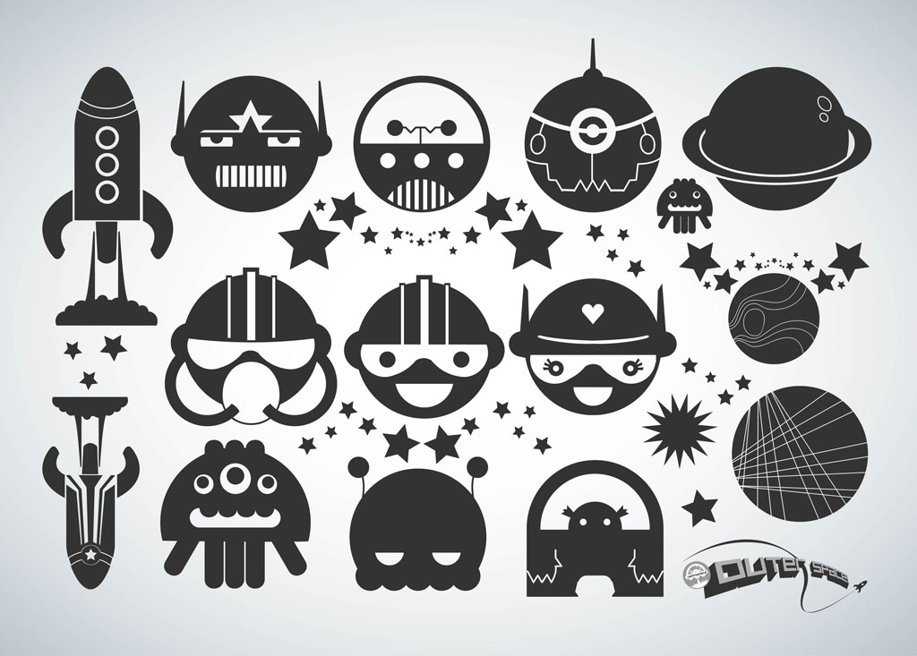 Space Cartoons Vector