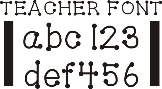 Teacher Fonts with Dots