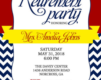 Teacher Retirement Party Invitation