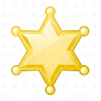 Sheriff Star Badge Clip Art