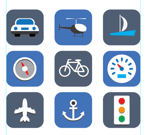 Transportation Icons Free Download