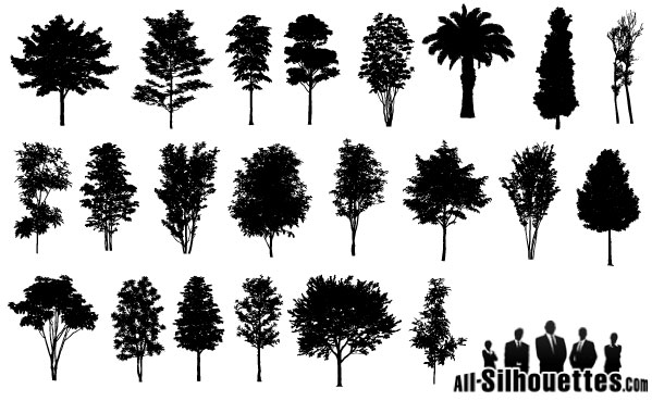 Tree Silhouette Free Vectors