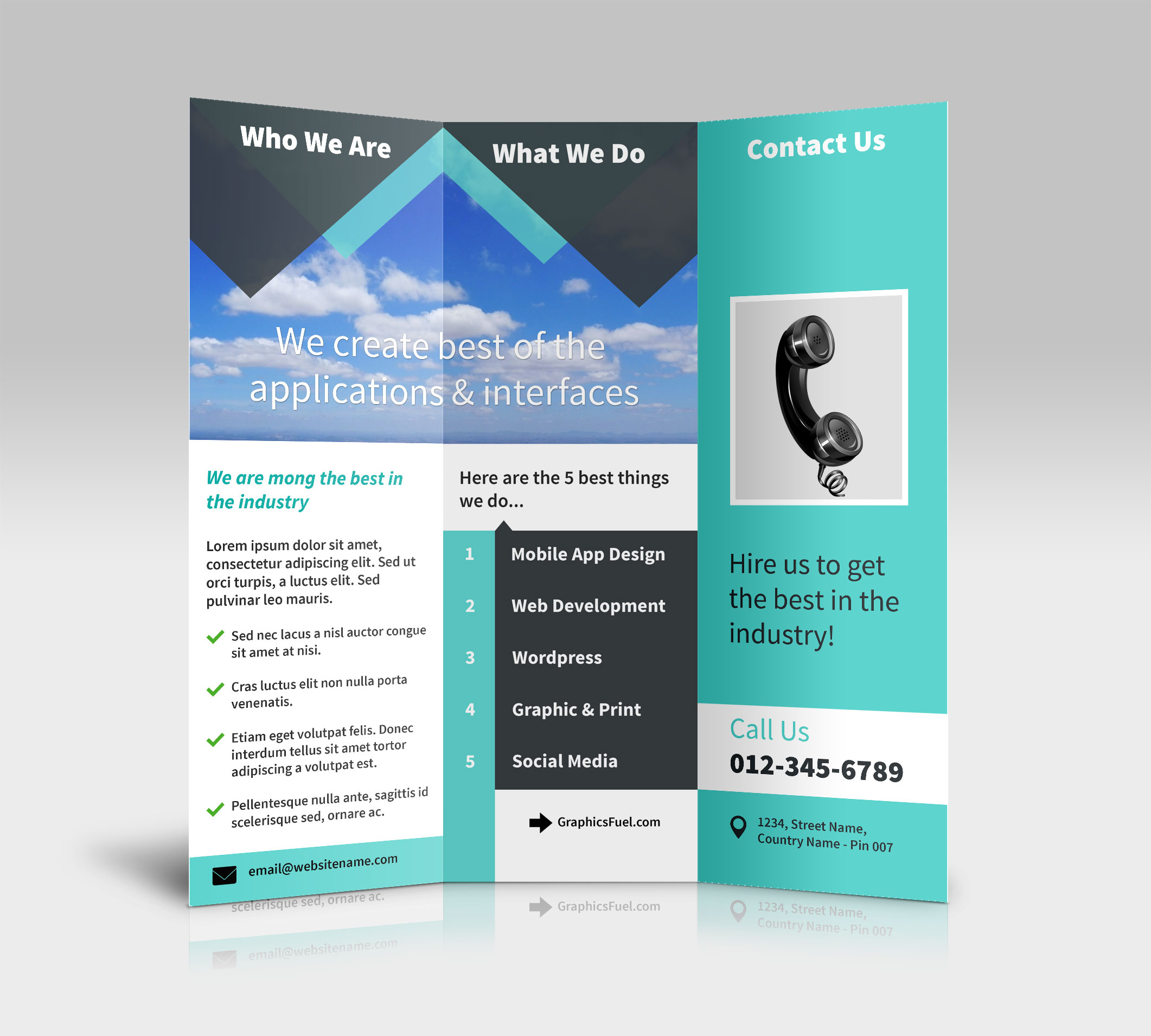 Tri-Fold Brochure PSD Tri-Fold Brochure PSD