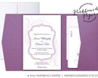 Tri-Fold Pocket Invitation Templates