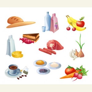 Types Food Vector Icons